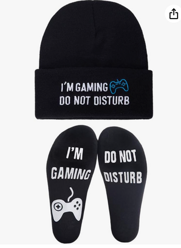Gamer Gifts,Socks Beanie Hat Baseball Cap, Valentines Day Gifts for Teen Boys Men Teenagers Kids Him